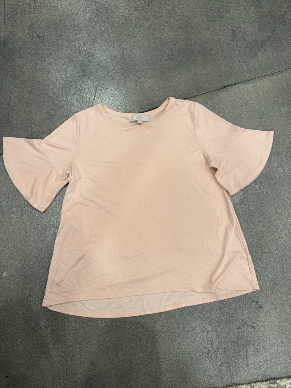 LOFT Light Blush Short Sleeve Crew Neck Tee
